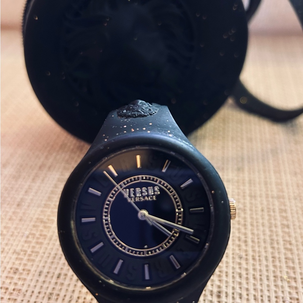 Versace Black and Gold Women's Watch